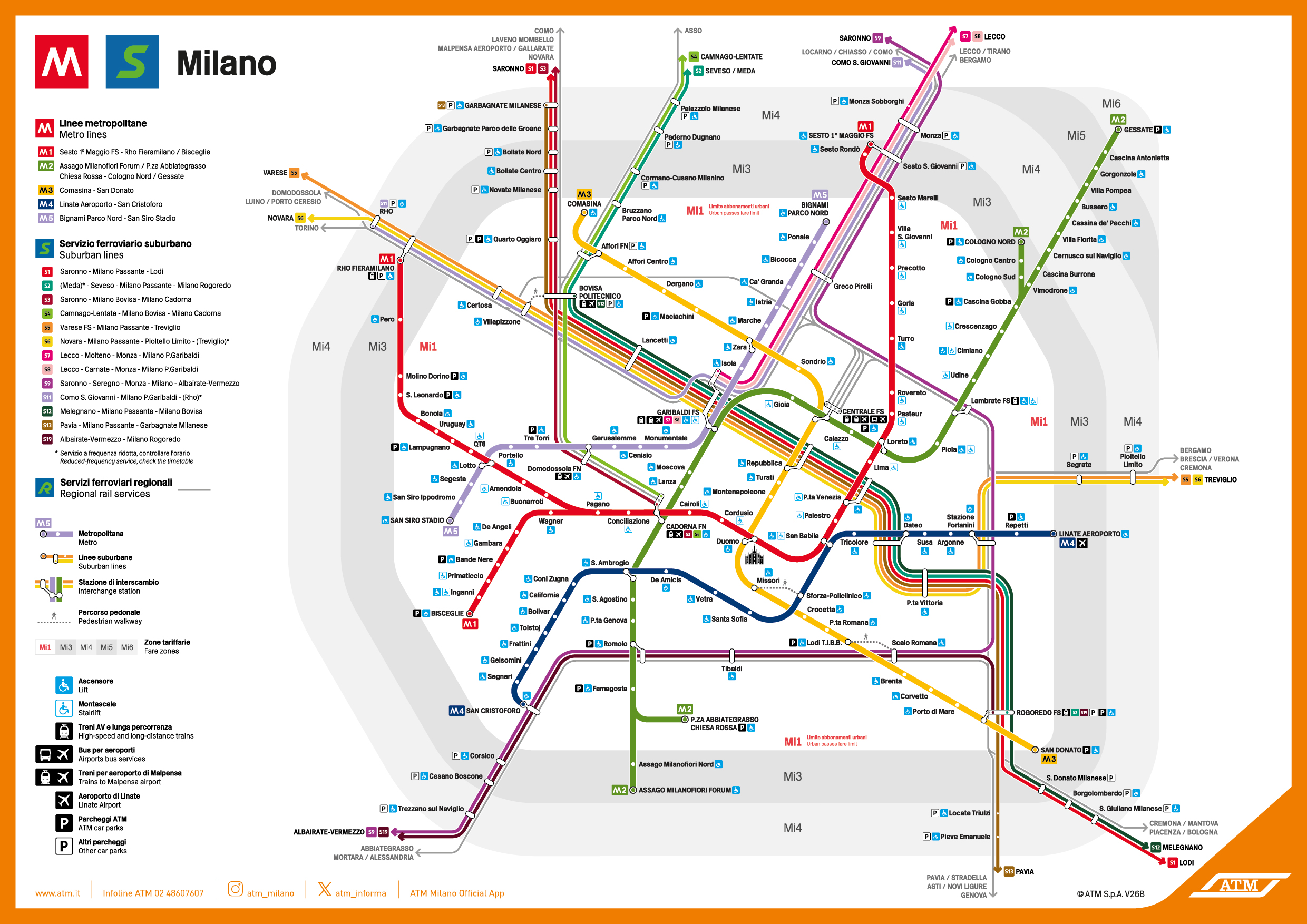 Milan Metro Map