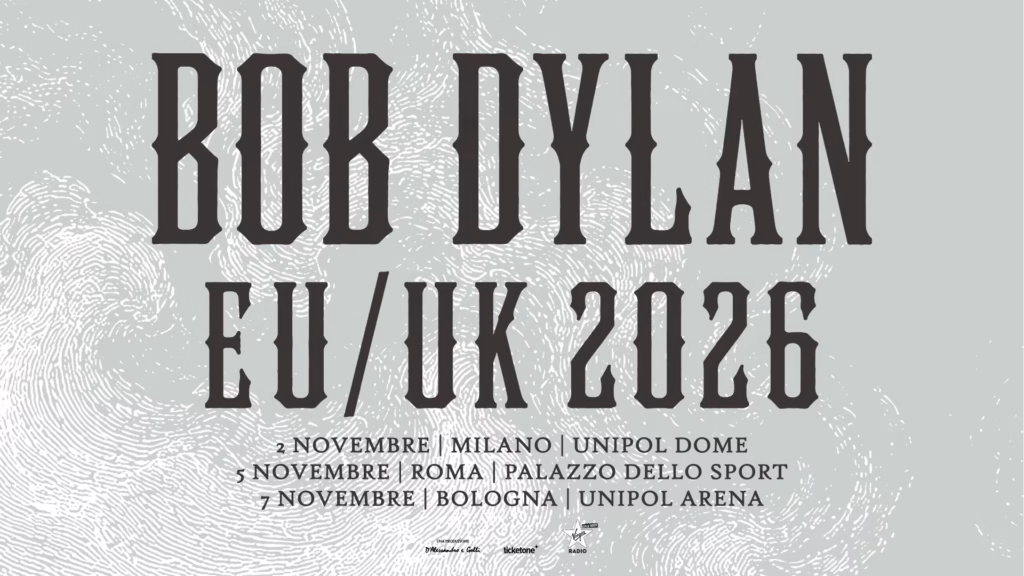 Bob Dylan in Milan 2026 - official concert flyer for the Unipol Dome show