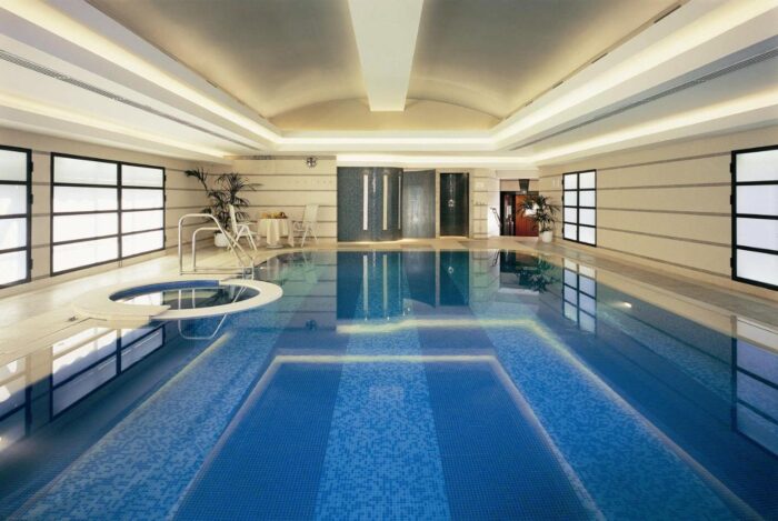 Indoor spa pool at Hotel Principe di Savoia in Milan
