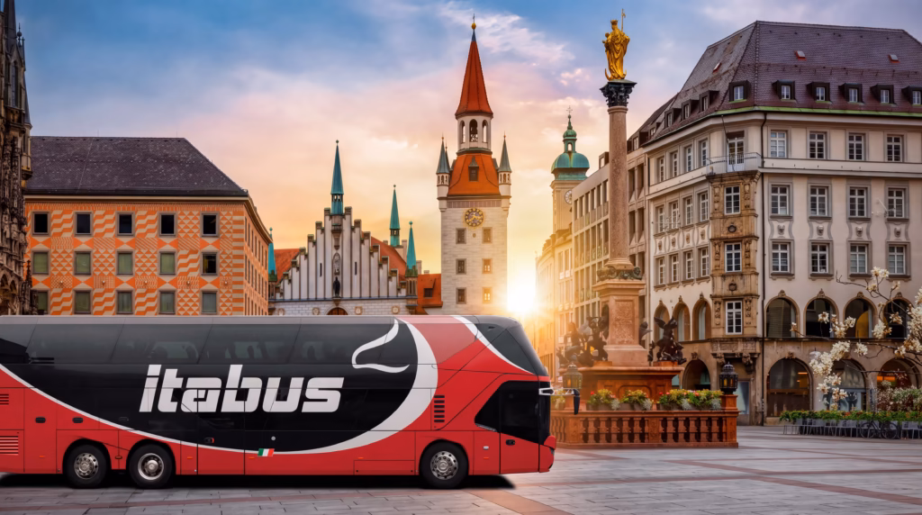 Itabus coach, the company now doubling its bus connections to Munich